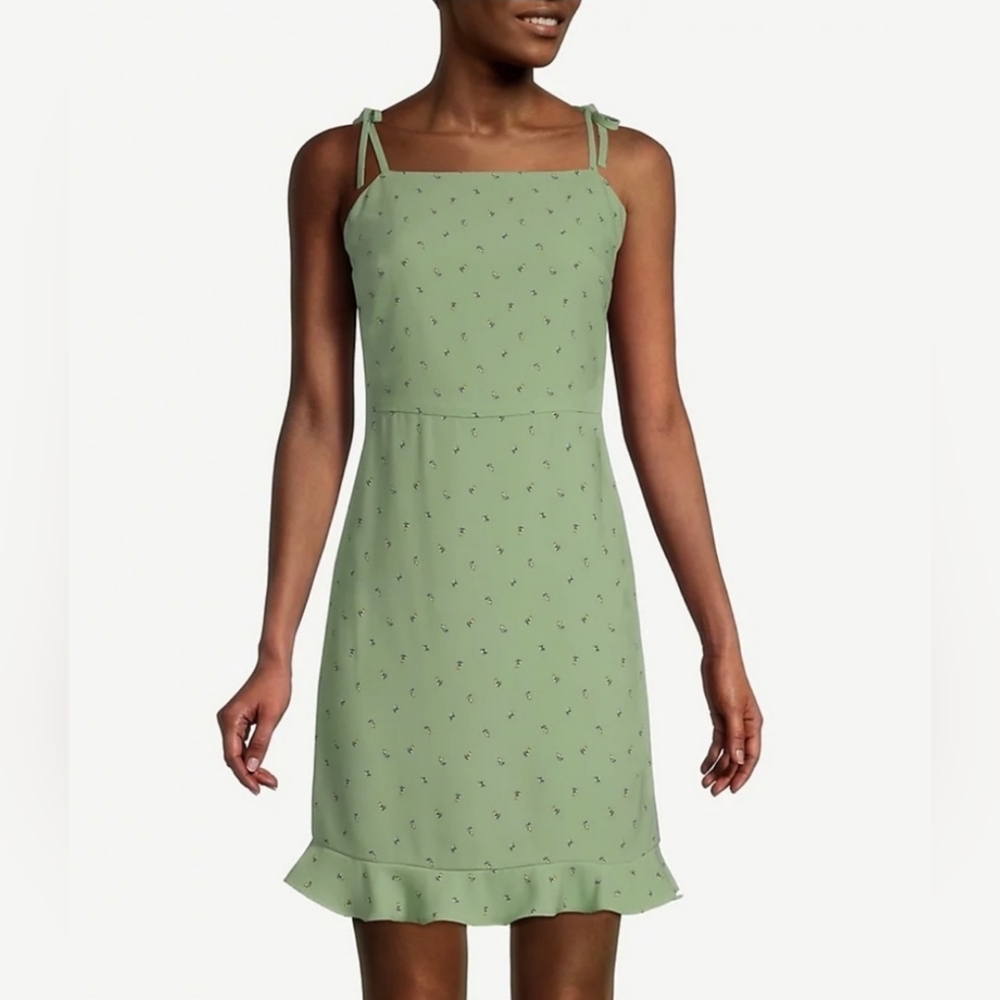 Ann Taylor LOFT Outlet Womens Dress Sheath Sleeveless Sz 8 Petite Green Floral